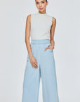 Thick Waistband Wide Leg Jeans