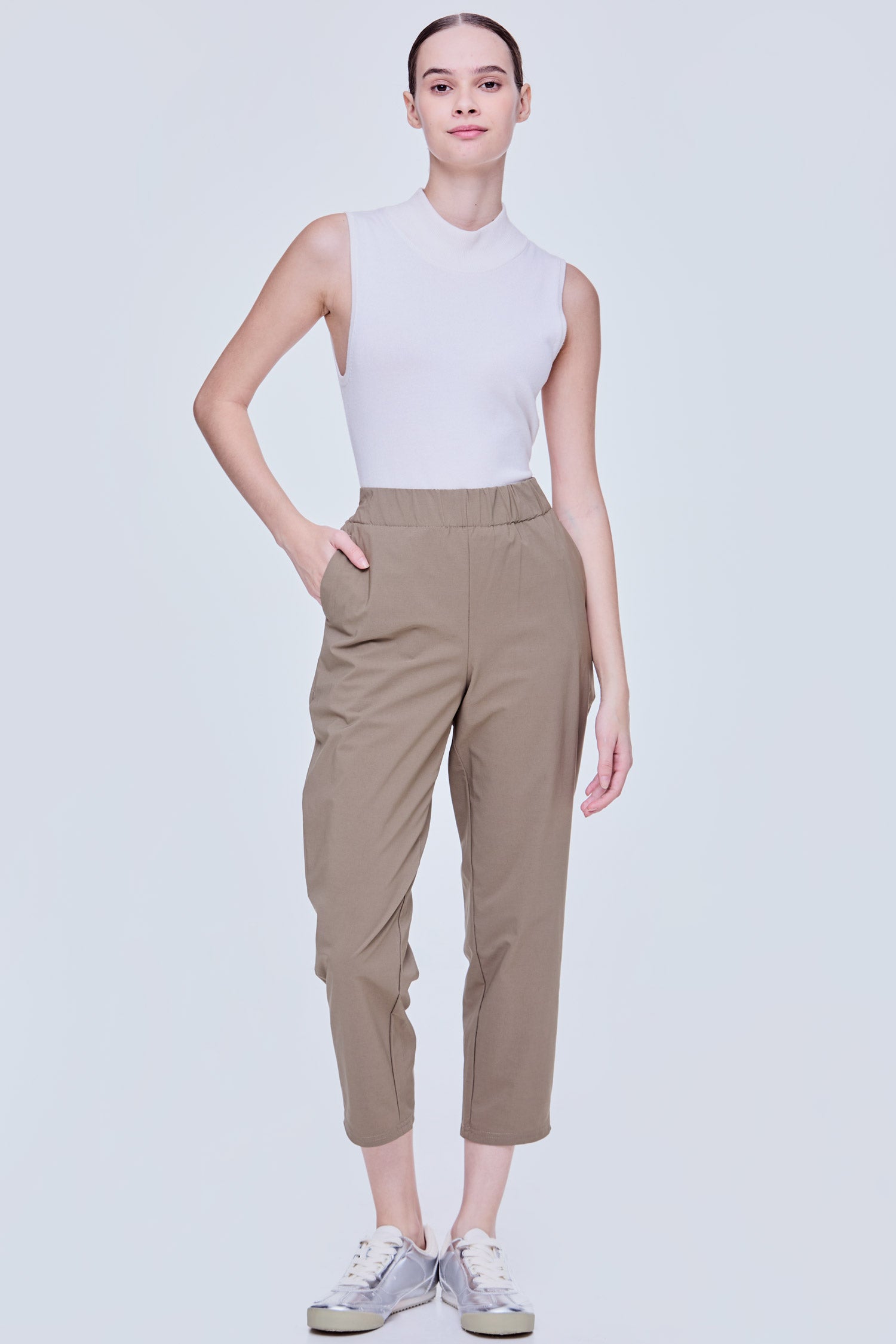 Tapered Elasticated Trousers