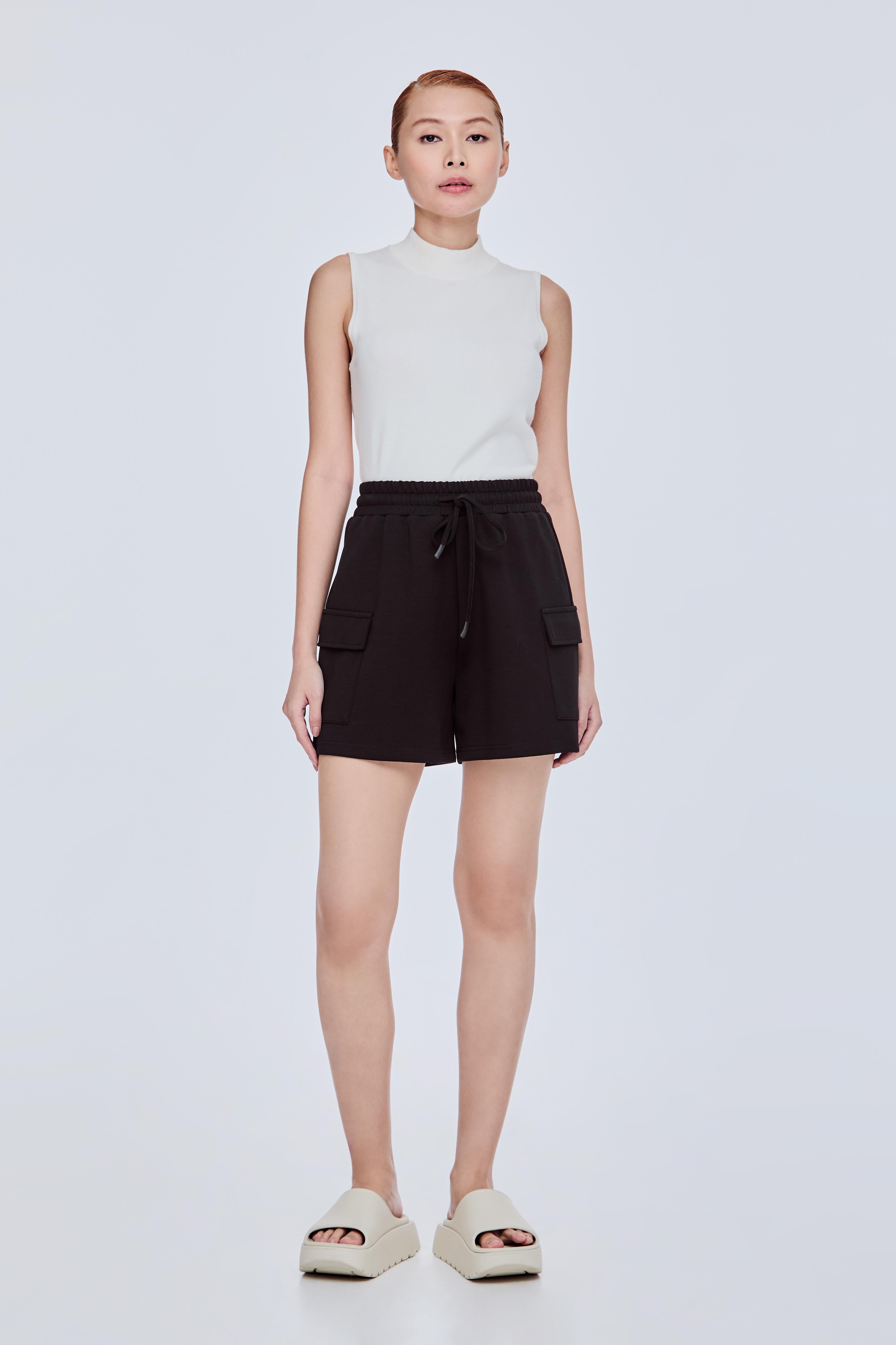 Drawstring Wide Leg Shorts