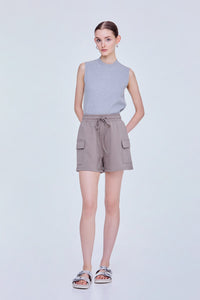 Drawstring Wide Leg Shorts