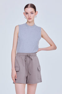 Drawstring Wide Leg Shorts