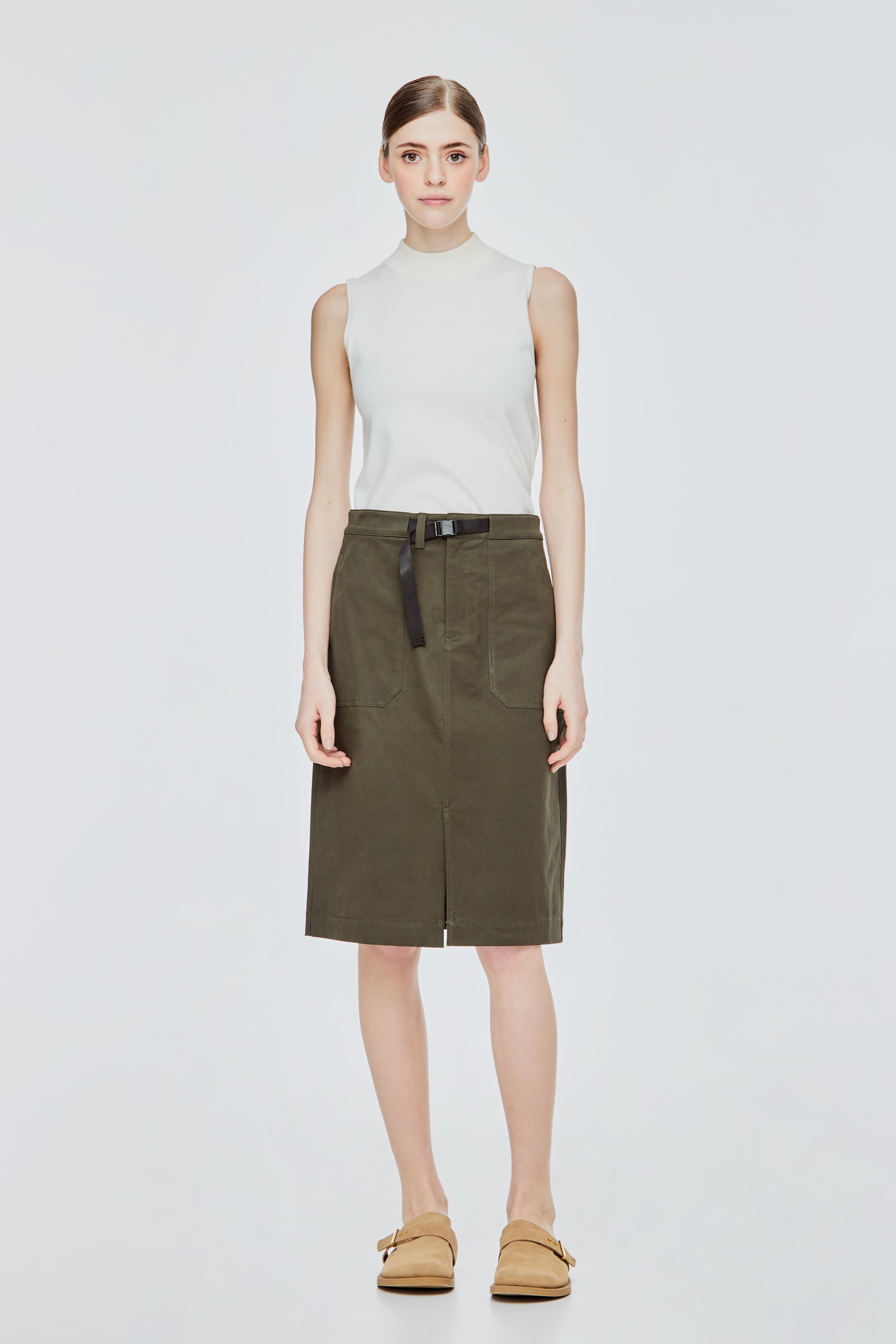 A-line Adjustable Buckle Skirt
