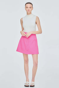 A-Line Decorative Front Button Skirt