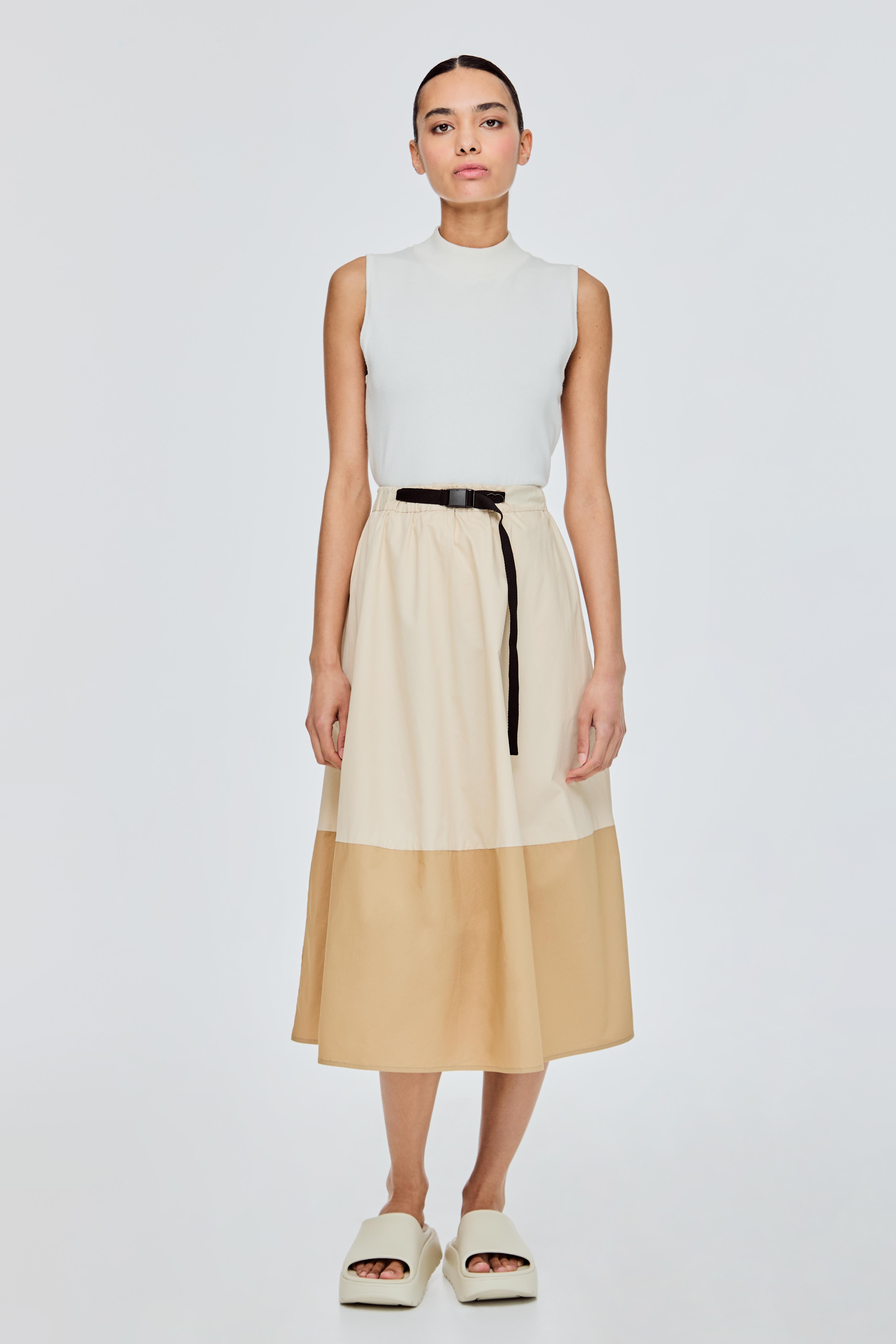 Two Tone Flare Skirt