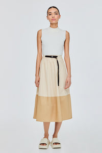 Two Tone Flare Skirt