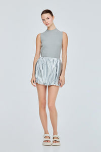 Mini Silver Bubble Skirt