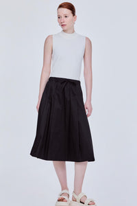 Gathered Maxi Flare Skirt