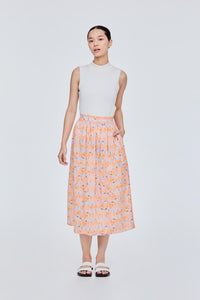 Printed Gathered Skirt