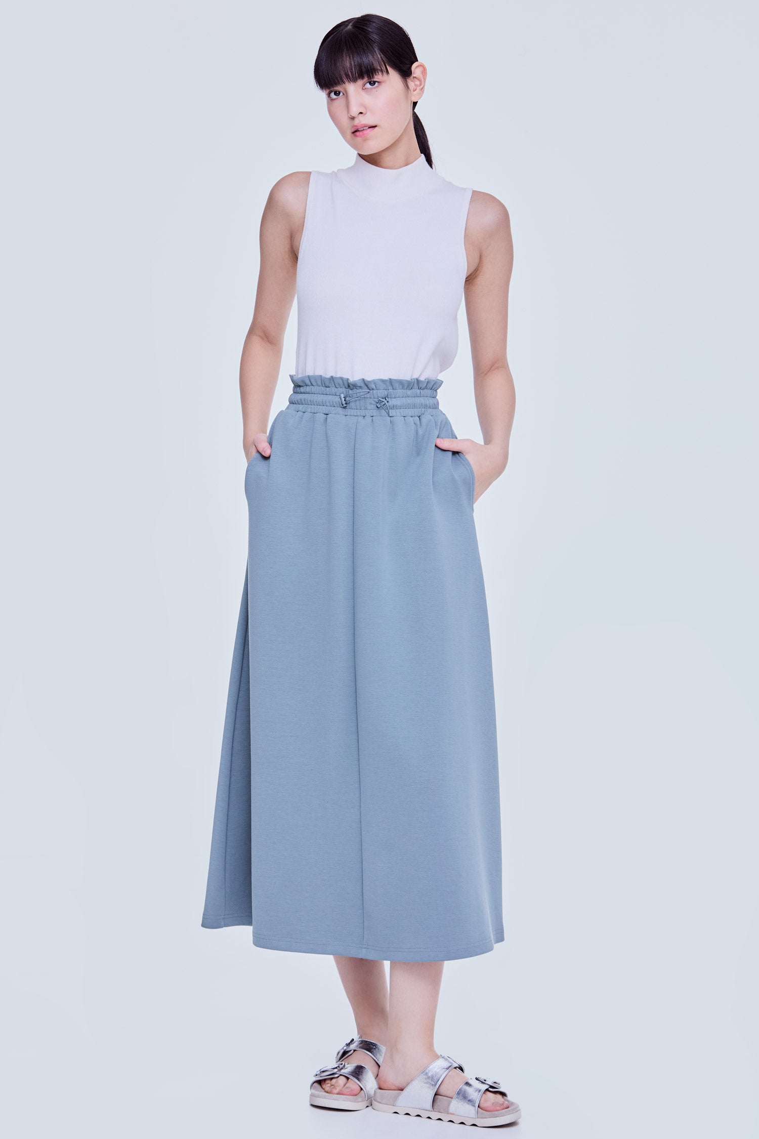 Elasticated A-Line Drawcord Skirt