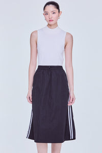 Elasticated Contrast A-Line Skirt