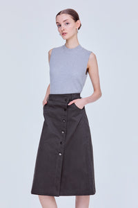 Asymmetrical Opening A-Line Skirt
