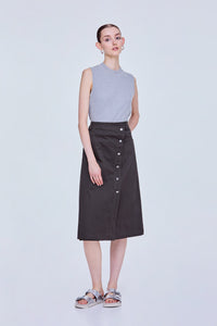 Asymmetrical Opening A-Line Skirt