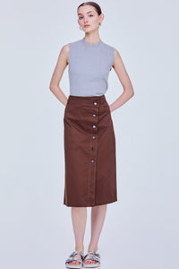 Asymmetrical Opening A-Line Skirt