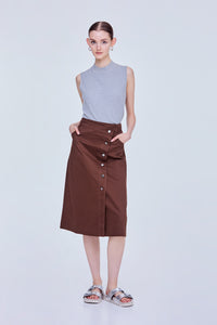 Asymmetrical Opening A-Line Skirt