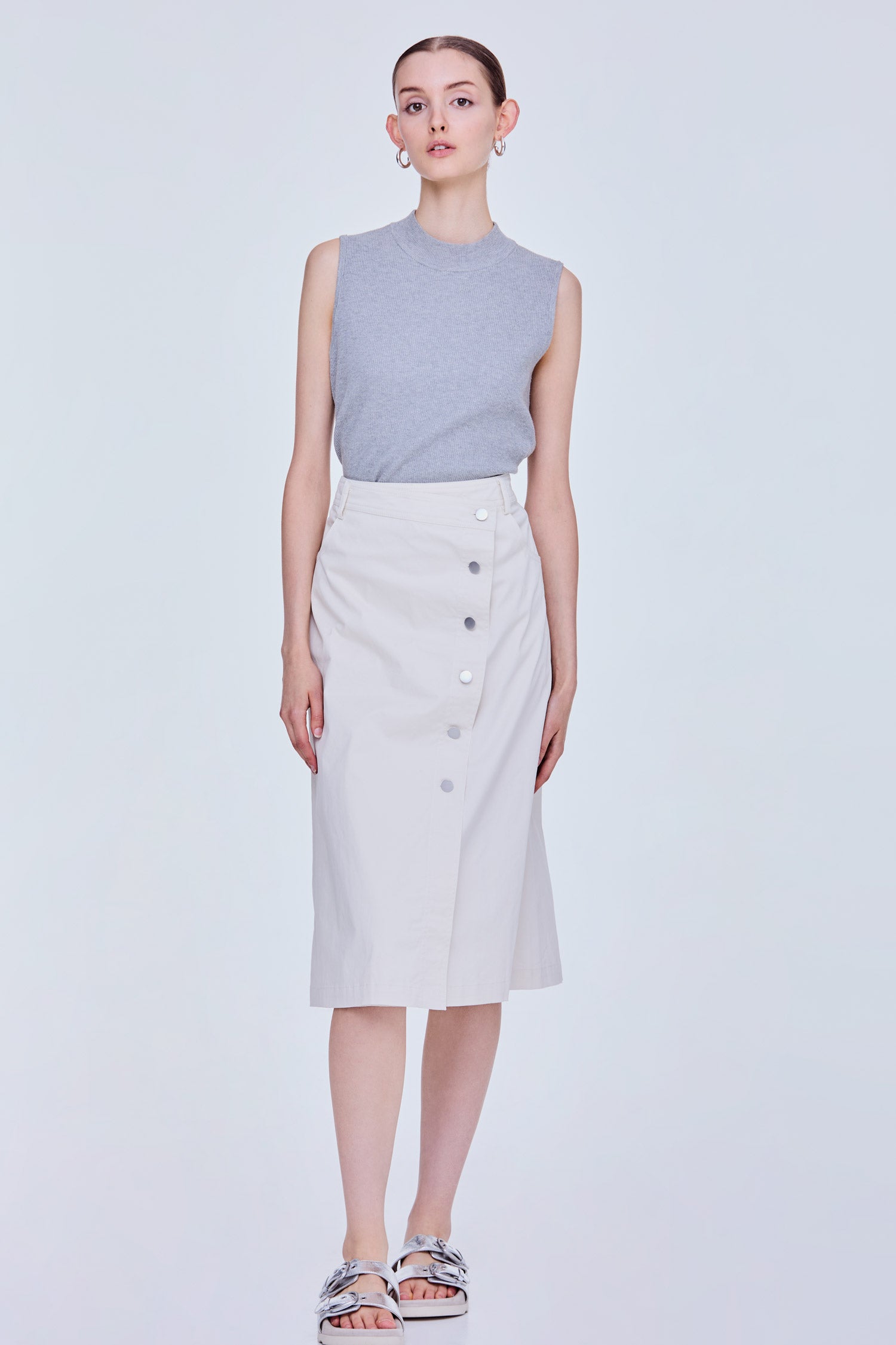 Asymmetrical Opening A-Line Skirt