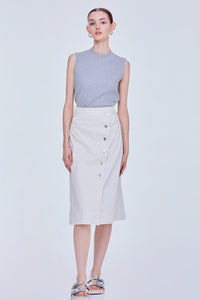 Asymmetrical Opening A-Line Skirt