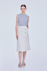 Asymmetrical Opening A-Line Skirt