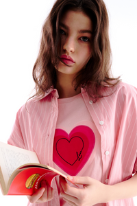 Graphic Heart Shape Tee