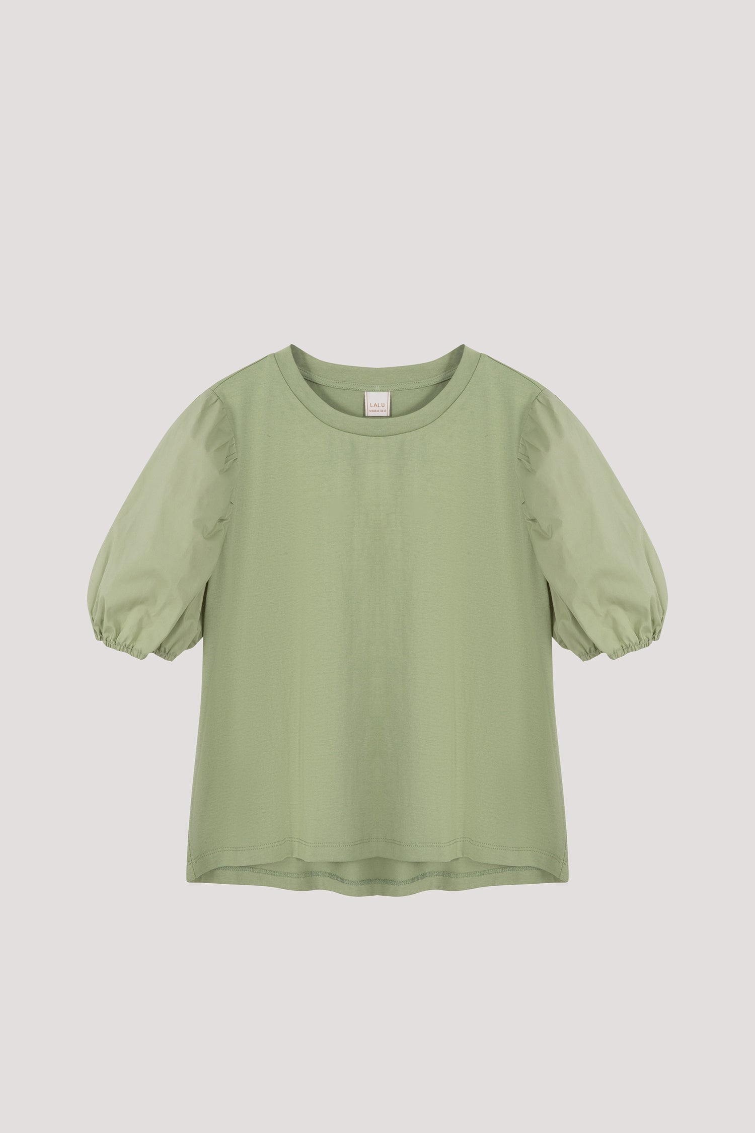 Contrast Puff Sleeve Top