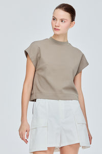 Side Zip Boxy Top