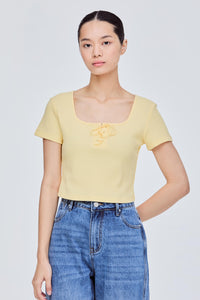 Waffle Hanley Neck Top