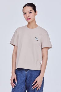 Embroidered Applique Patch Tee