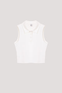 Sleeveless Polo Tank Top