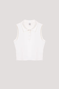 Sleeveless Polo Tank Top