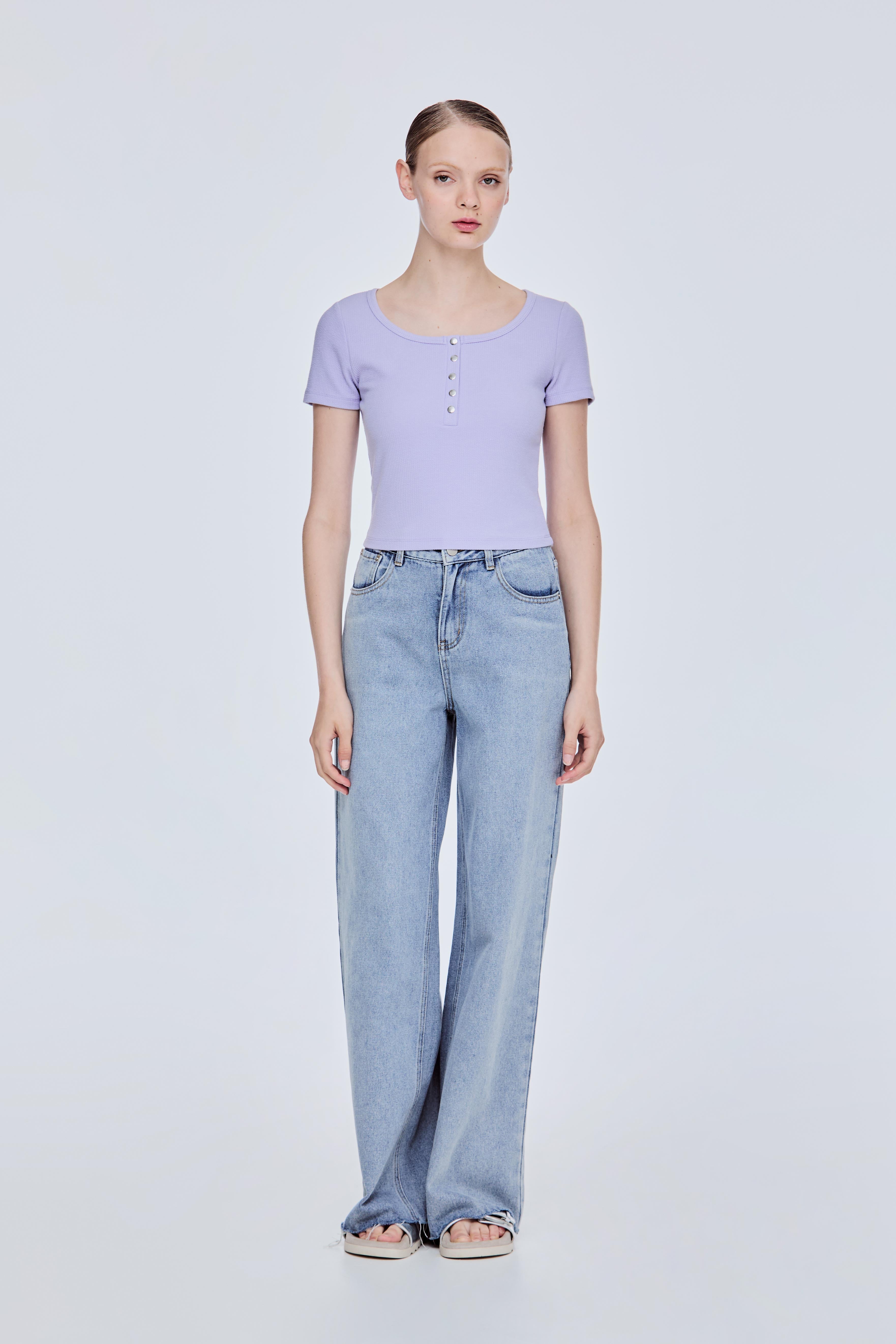 Scoop Neck Ribbed Knit Top