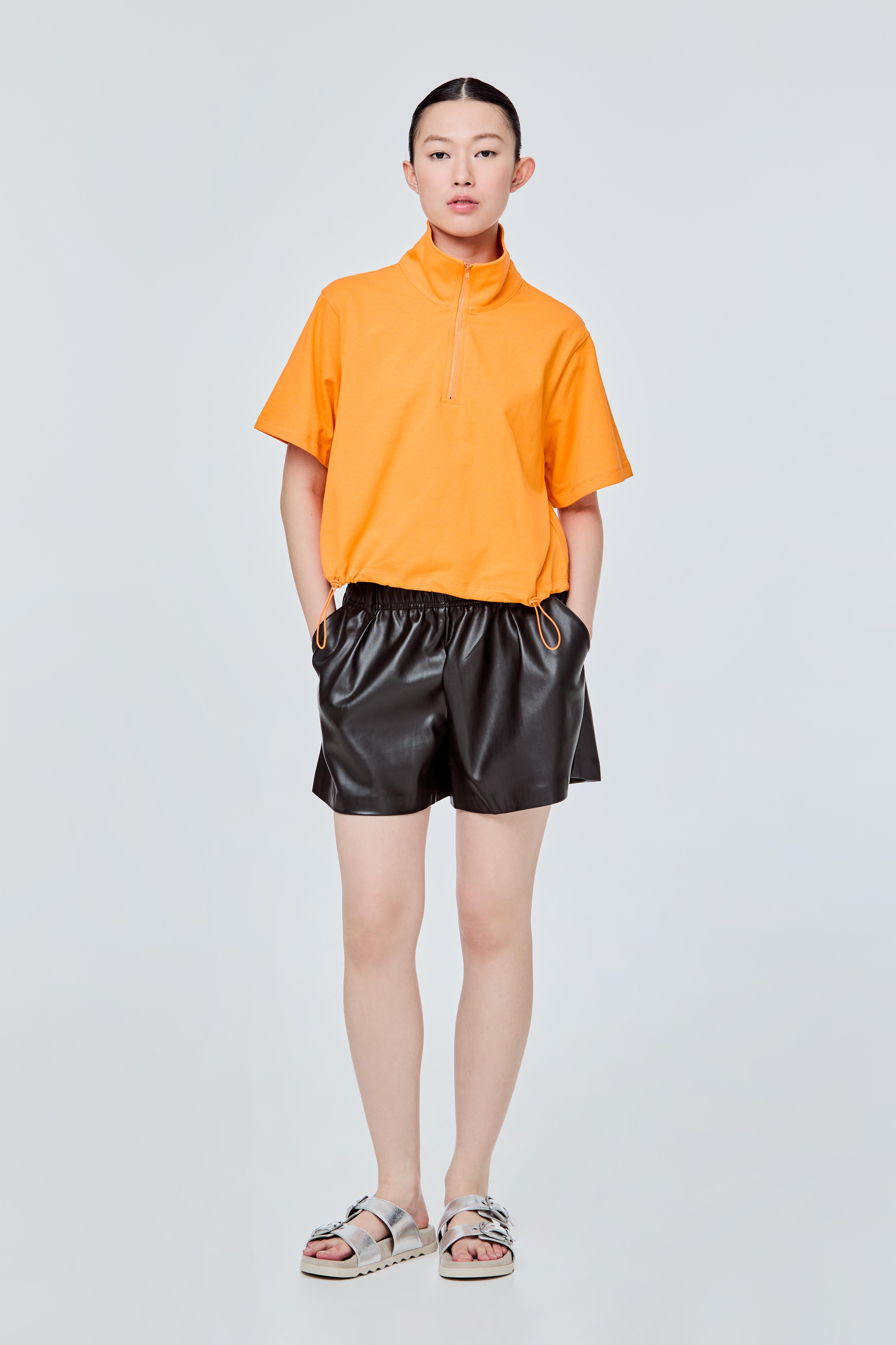 Corded High Neck Pullover