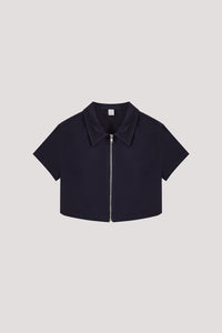 Cropped Lapel Shirt