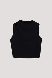 Gathered Shoulder Cropped Tee