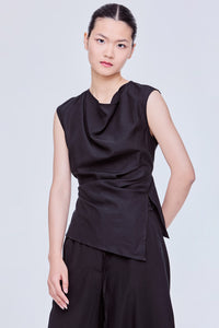 Asymmetrical Cowl Neck Top