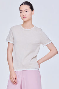Contrast Trim Knit Tee