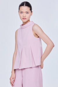 Inverted Stand Collar Flare Top