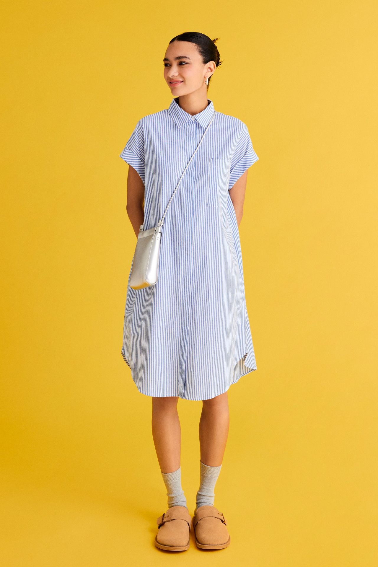 Relax Fit Denim Stripes Dress