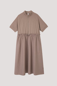 Contrast Fabric Maxi Dress