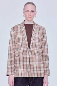 Checks Relaxed Cardigan Suit