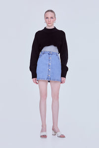 Knitted Crop Sweatshirt
