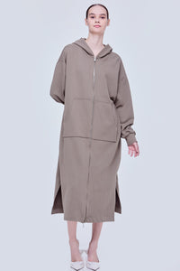 Hooded Straight-Cut Dress