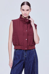 High-Neck Puffer Vest