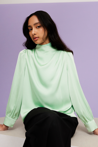 Drapey High Neck Top