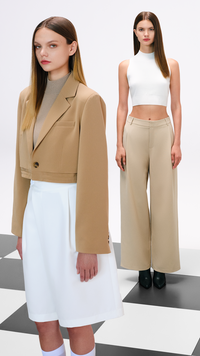 Basic Pleated Wide Legs Trousers