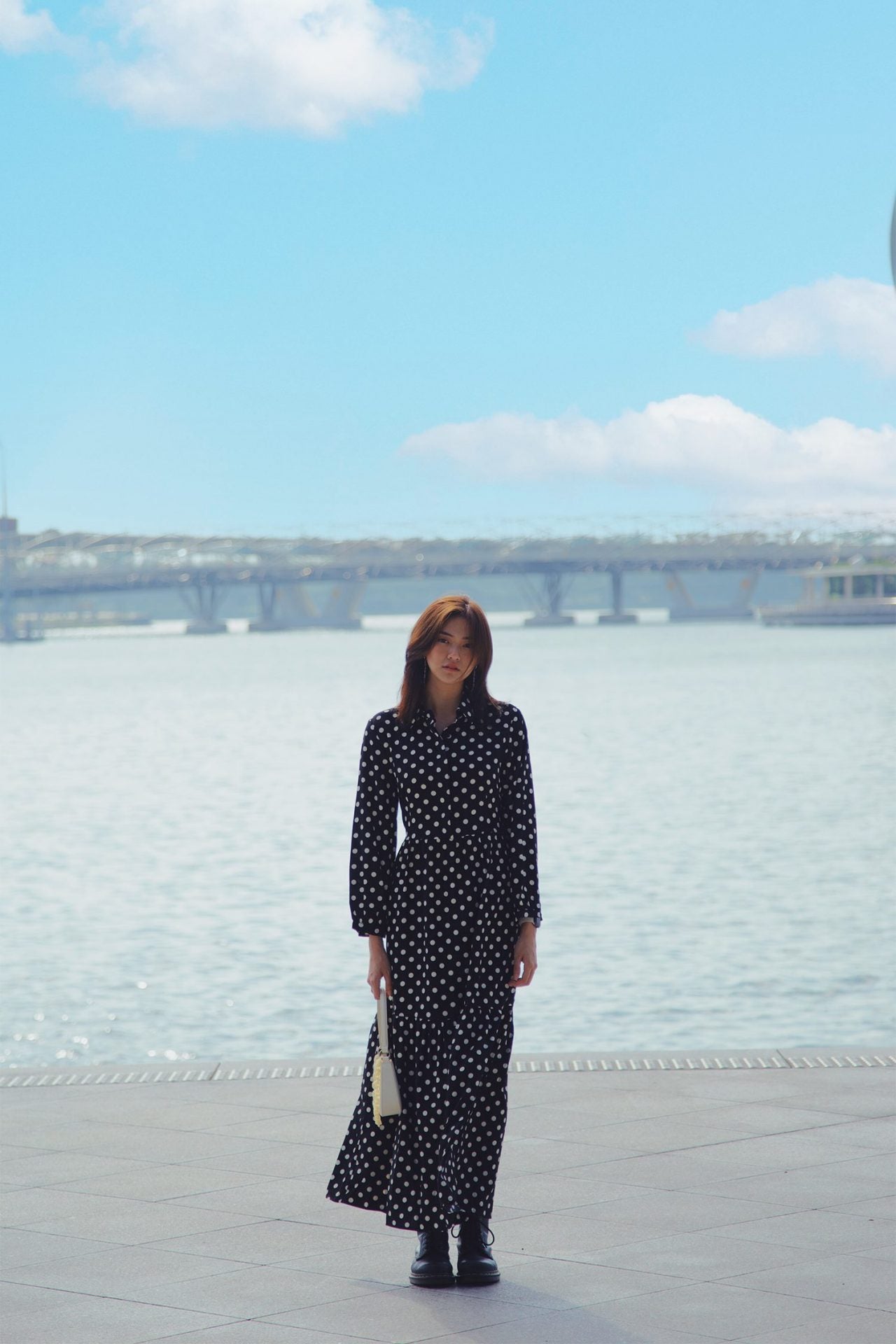 Printed Collared Tiered Dress