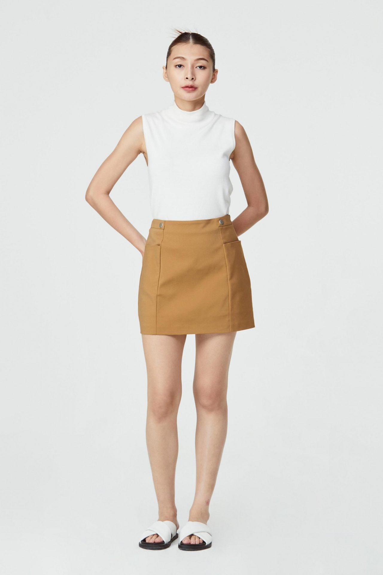 A-Line Patch Pocket Skirt