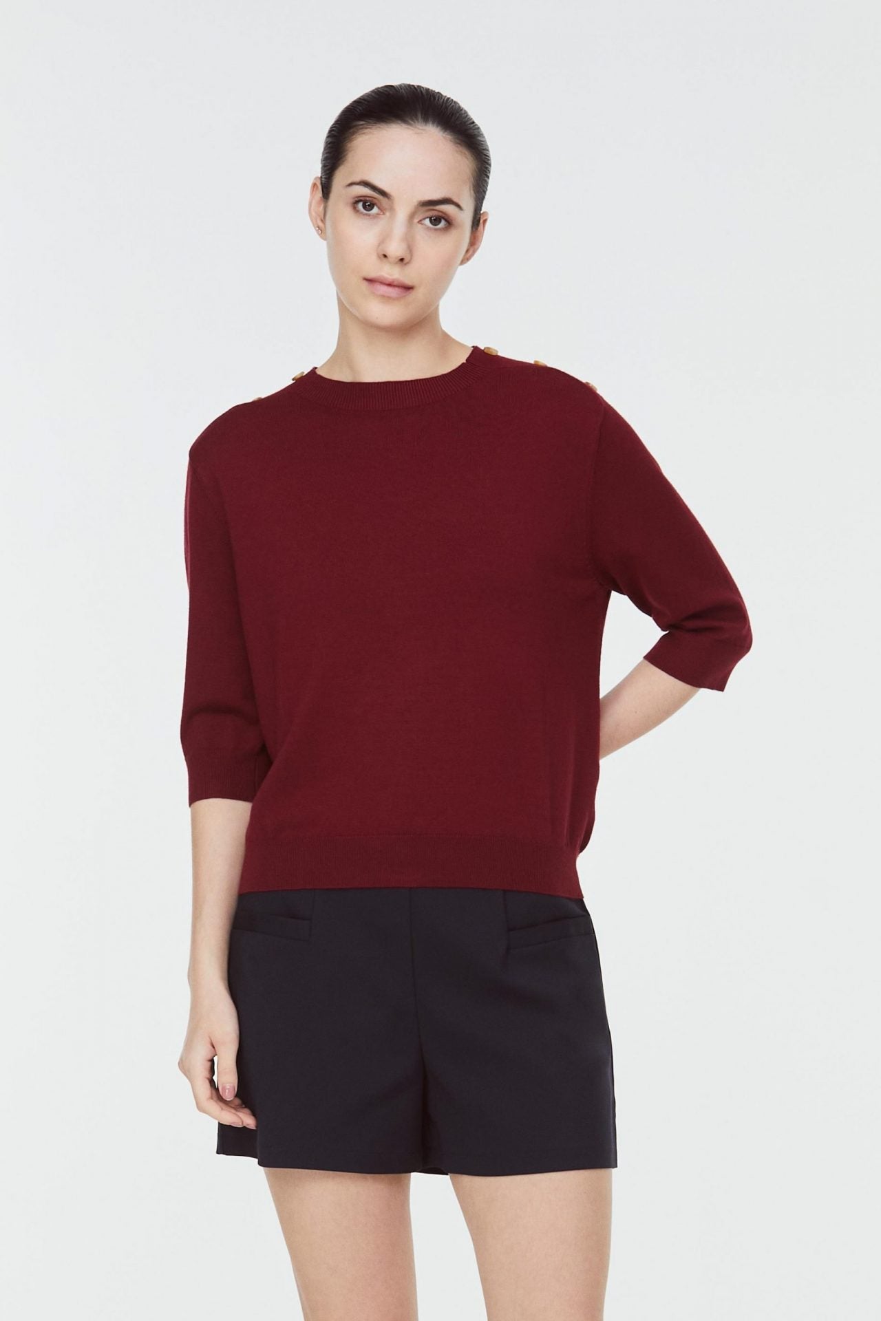 High Neck Knit Blouse – iORA