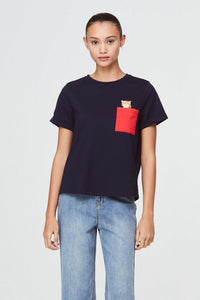 Contrasting Pocket Graphic Tee