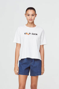 Embroidered and Printed Graphic Tee