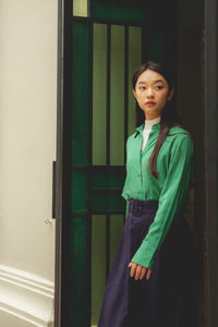 Belted A-Line Skirt