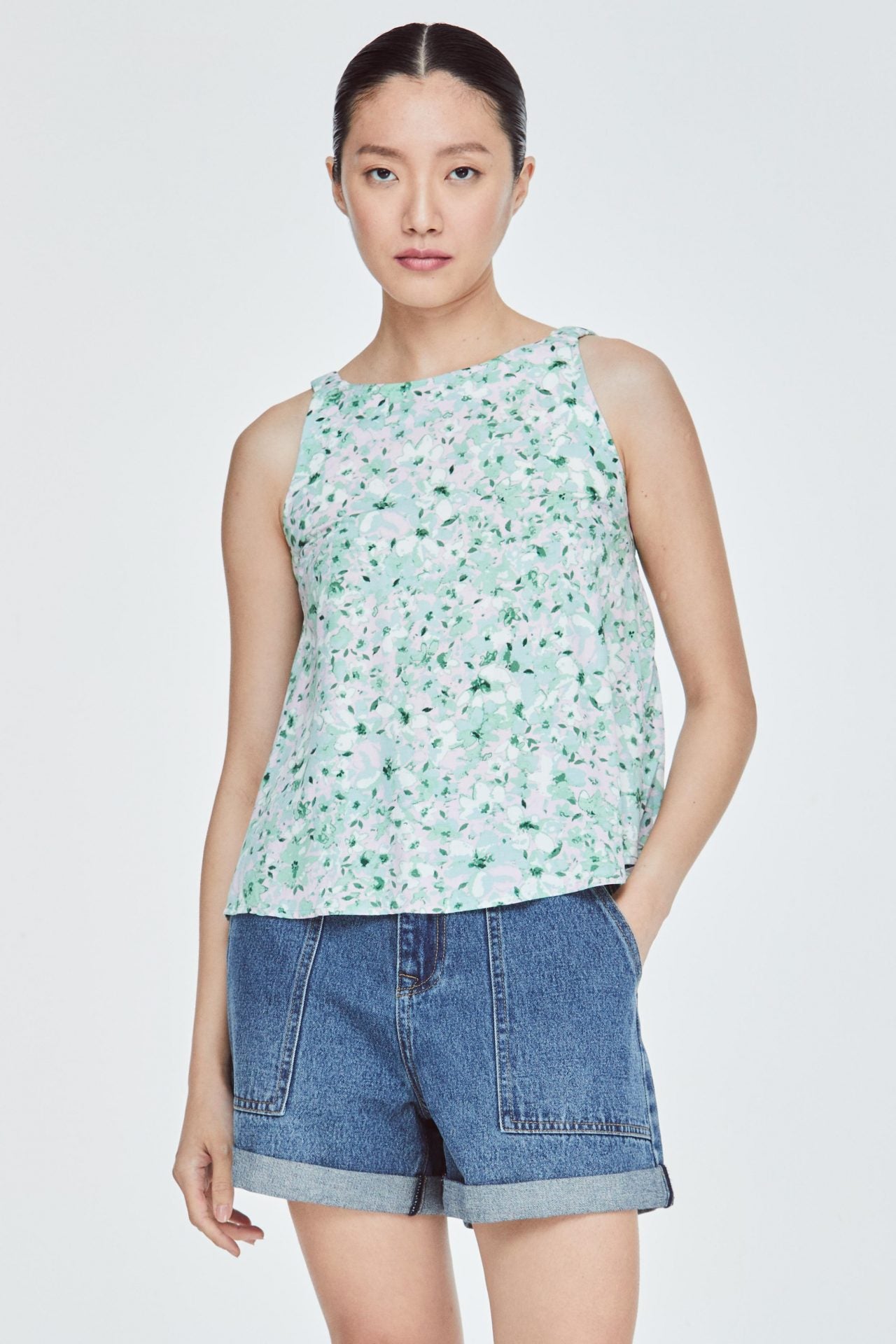 green floral